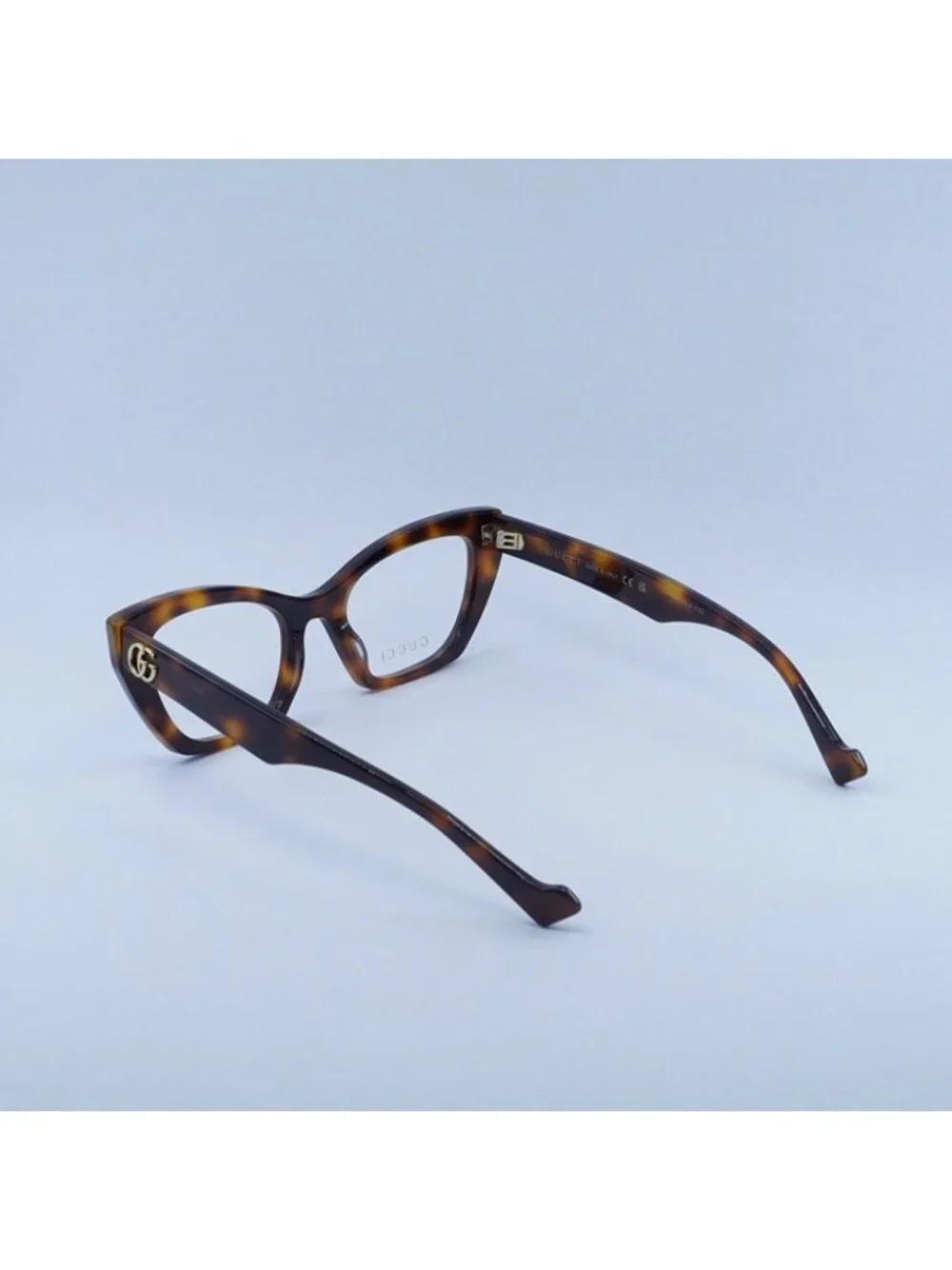 Gucci GG1334O 002 Eyeglasses Medium Havana 52mm Cat Eye Frame